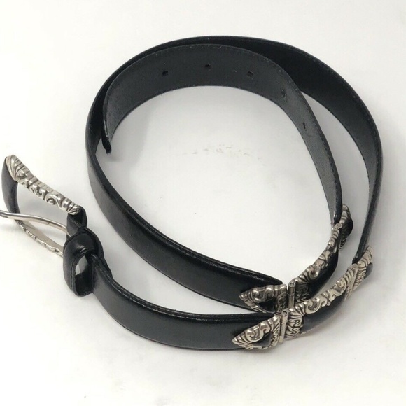 Fossil Women\'s Medium Belt Black Leather Concho main image 4